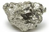 Striated, Pyritohedral Pyrite Crystal Cluster - Peru #218515-2